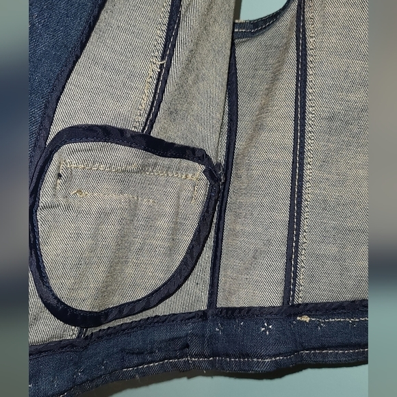 Extasy Western Denim open vest  , S - Picture 7 of 9